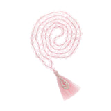 Ornate Rose Quartz Mala beads for Love
