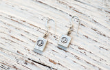 Silver lotus earrings