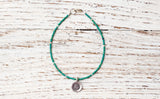 Silver Om bracelet with turquoise
