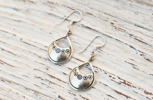 Silver teardrop earrings