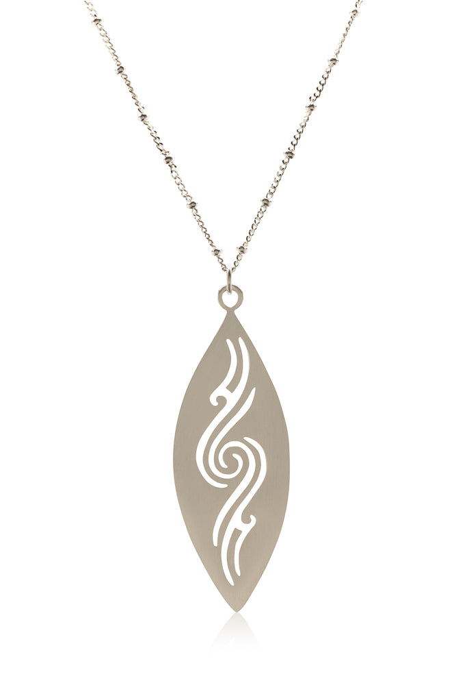Surfboard Waveflow Necklace | Sterling Silver